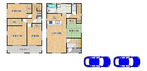 【2SLDK+2WIC〜4LDK+WIC】ゆとりのある間取りですので、子供部屋や趣味のお部屋も作れますね♪資料請求だけでもお気軽にお問い合わせください!