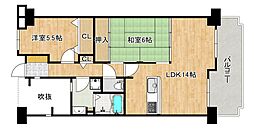 泉北深井グリーンハイツ 2LDKの間取図画像