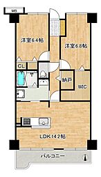 フェルティ・メイツ泉ケ丘2番館 2SLDKの間取図画像