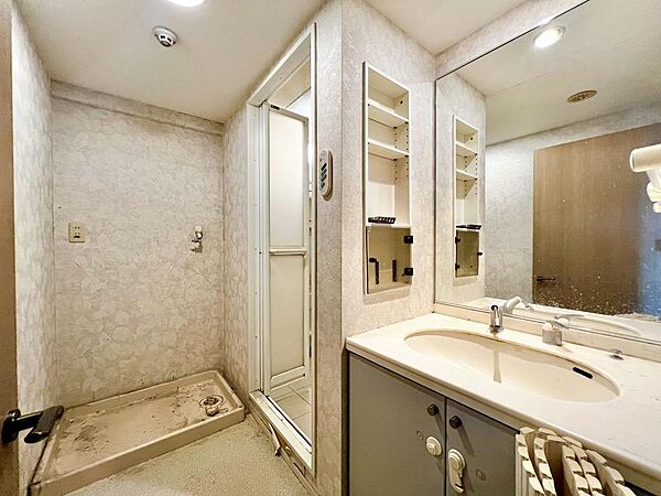【洗面台新調】身だしなみを整えるのに重宝するシャワー付きの洗面台です♪洗面台に収納もあるため、整頓しやすいですね！