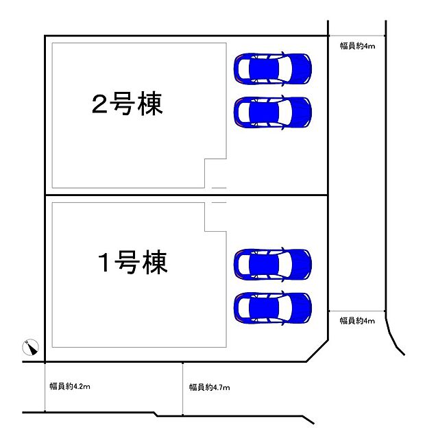 全棟並列に駐車２台可能！セカンドカーや来客時にも安心です！角地の区画もございます！是非現地にてご確認ください♪
