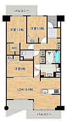 光明池アーバンライフ 3LDKの間取図画像