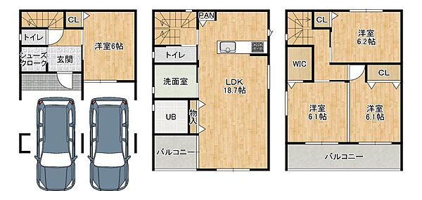 【間取りプラン】売主にて３，９８０万円の新築戸建としての販売も可能です。