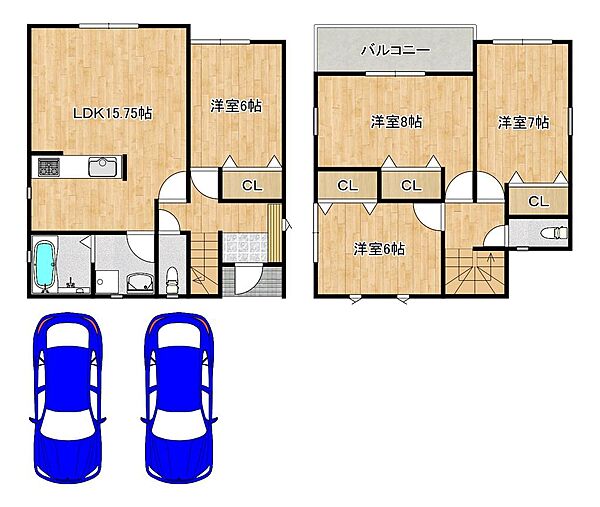【建物参考プラン図】建物面積99.78m2・建物価格1850万円（地盤改良・外構別）