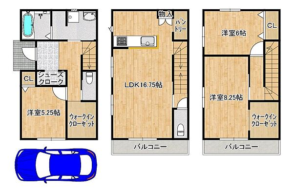 【建物参考プラン図】フリープランですので、お好きに間取り変更できますよ！