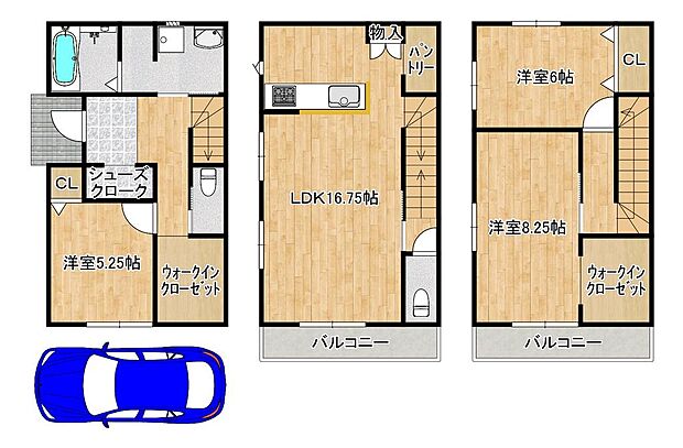 【建物参考プラン図】フリープランですので、お好きに間取り変更できますよ!