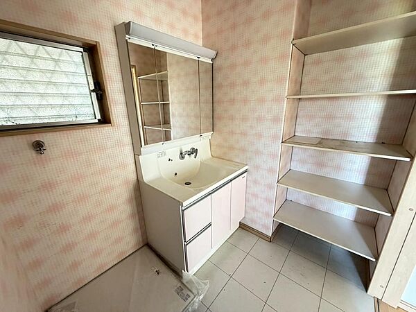 身だしなみを整えるのに重宝するシャワー付きの洗面台です♪洗面台に収納もあるため、整頓しやすいですね！