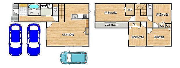 駐車３台可能です！愛車の置き場所に困らないですね♪