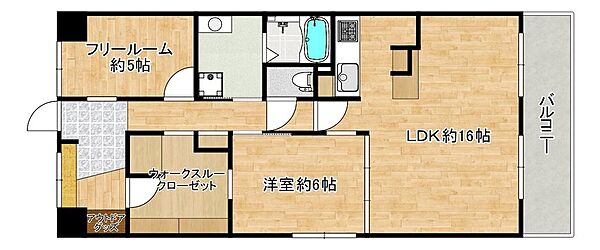 ２ＬＤＫ+ウォークスルークローゼット！現況空家ですので、お忙しい方でもお仕事帰り等にご内覧頂けます♪