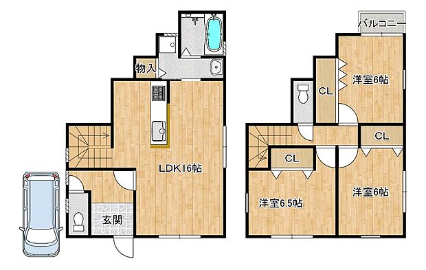 【建物面積:85.86m2・建物参考価格1980万円】フリープランですので、お好きに間取り変更できますよ!