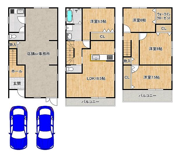 【建物面積:153.90m2・建物参考価格:3180万円】フリープランですので、お好きに間取り変更できますよ!