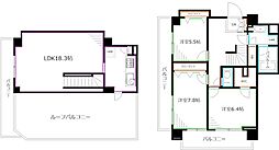 京王井の頭線 高井戸駅 徒歩7分の賃貸マンション 12階3LDKの間取り