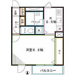 PINE GRANGE（パイングレンジ） 3階1Kの間取り