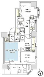 JR中央本線 西荻窪駅 徒歩13分の賃貸マンション 8階2LDKの間取り