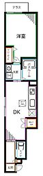 CASA　TSUCHIYA 1階1DKの間取り