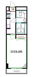 西武新宿線 下井草駅 徒歩9分の賃貸マンション 3階1Kの間取り