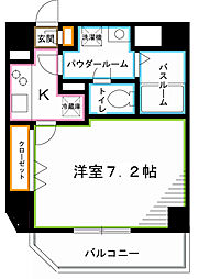 西武新宿線 井荻駅 徒歩8分の賃貸マンション 5階1Kの間取り