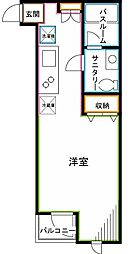 JR中央本線 荻窪駅 徒歩8分の賃貸マンション 1階ワンルームの間取り