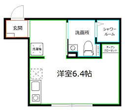 JR中央本線 西荻窪駅 徒歩9分の賃貸マンション 4階ワンルームの間取り