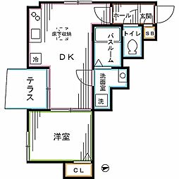 ラミエーラ 1階1DKの間取り