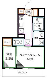 東京メトロ丸ノ内線 南阿佐ケ谷駅 徒歩9分の賃貸マンション 10階1DKの間取り