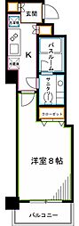 JR中央本線 荻窪駅 徒歩5分の賃貸マンション 7階1Kの間取り
