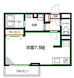プレール・ドゥーク西荻窪 1Kの間取図画像
