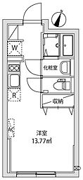 グランドレジデンスアサガヤ ワンルームの間取図画像