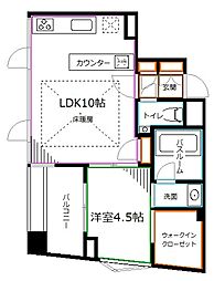 ウィルローズ阿佐ヶ谷 1LDKの間取図画像