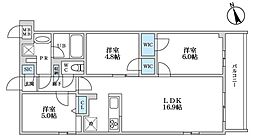 エスレジデンス富士見ヶ丘アフォード 2SLDKの間取図画像