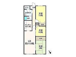 エバーグリーン高崎・倉賀野壱番館 3LDKの間取図画像