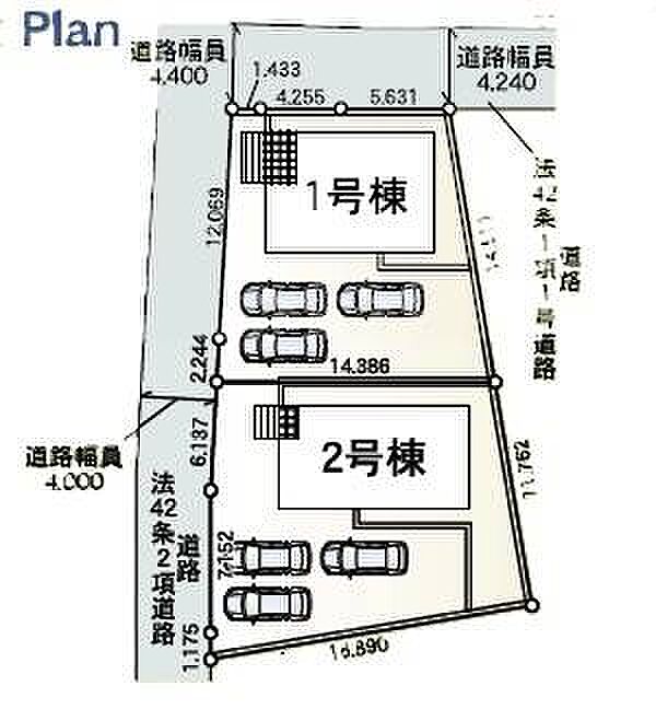 ■当物件は2号棟です♪3台駐車可♪