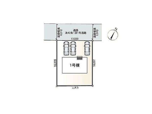 ■並列3台駐車可能なカースペース♪