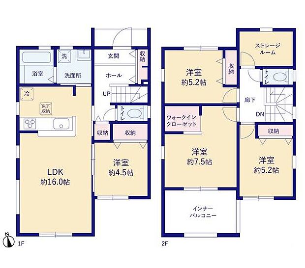 ■1階に洋室があるフレキシブルな4LDKの間取りです!