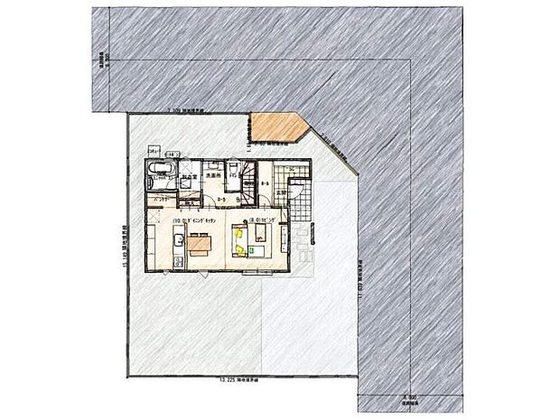 【区画図】４号棟♪ 駐車スペース２台可能♪