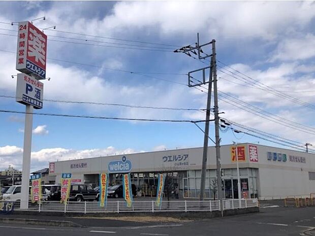 ウエルシア小山雨ヶ谷店 550m日曜、祝日休みの調剤薬局あり。