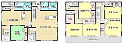 小山市南乙女２丁目　中古住宅 6LDKの間取り
