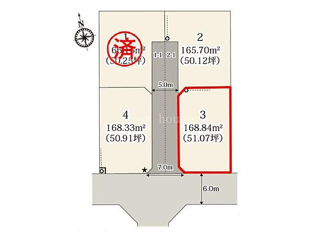 【全体区画図】3号棟♪ ■駐車スペース並列2台可能♪(車種による)