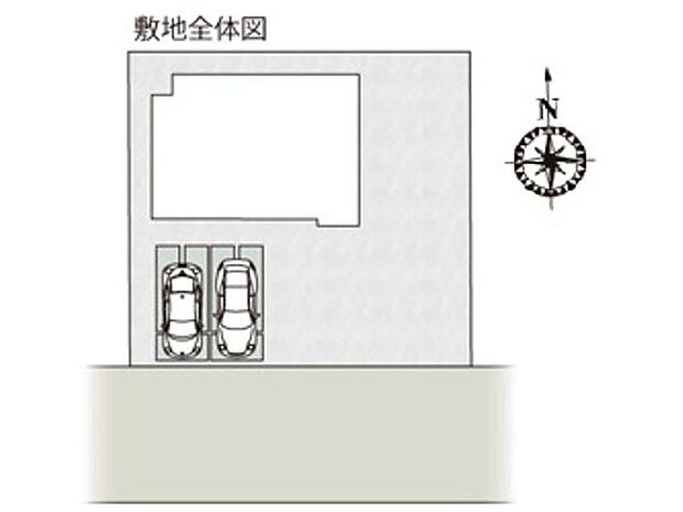 【全体区画図】 ■駐車スペース並列２台可能♪（車種による）