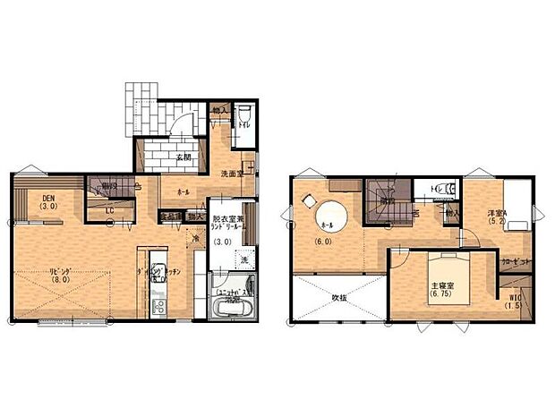 【間取り】2号棟♪ ■2LDK・リビングには3帖の隠れ家的な小部屋付き♪趣味の部屋やキッズスペースにも多目的に活用できます!