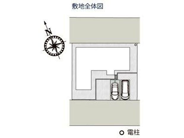 【区画図】２号棟♪ ■駐車スペース並列２台可能♪（車種による）