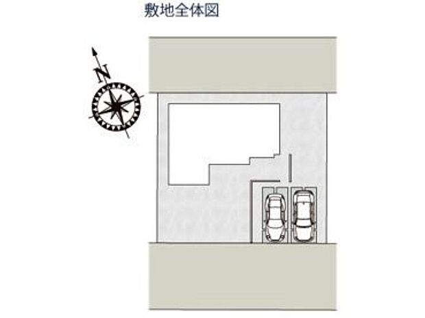 【区画図】4号棟♪ ■駐車スペース並列2台可能♪(車種による)