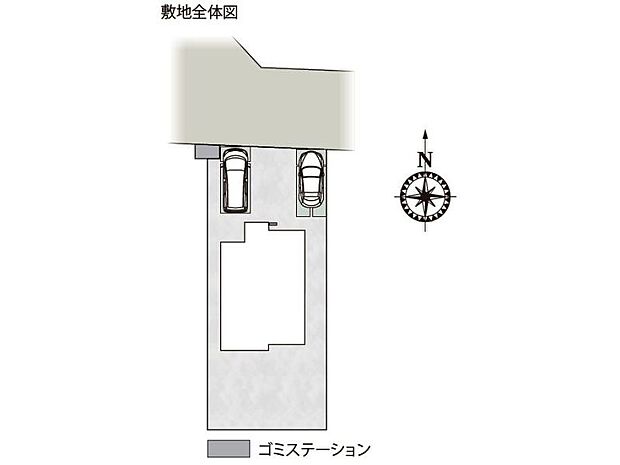 【区画図】３号棟♪ ■駐車スペース並列２台可能♪（車種による）