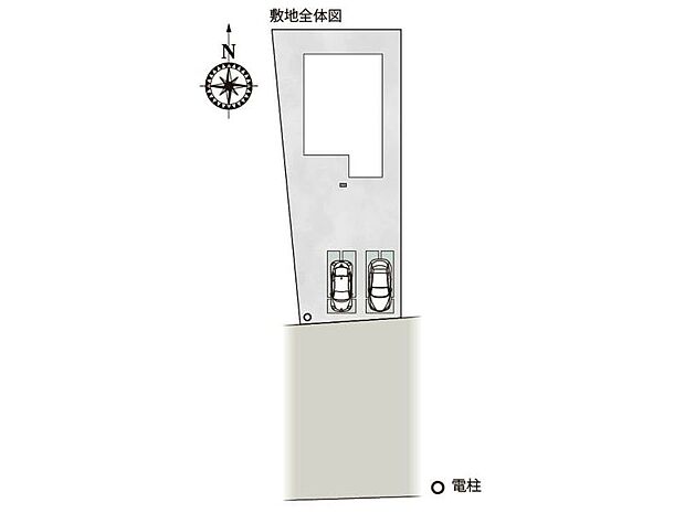 【区画図】８号棟♪ ■駐車スペース並列２台可能♪（車種による）