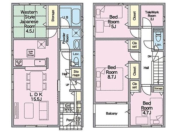 【１号棟】４ＬＤＫ♪ ■在宅ワークなどに便利なテレワークルーム付き♪