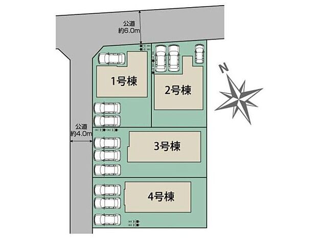 【区画図】 ■駐車スペース並列３台可能♪（車種による）