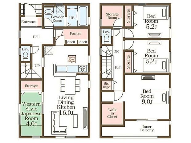 【間取り】2号棟♪ ■4SLDK・食品のストックも可能な大型パントリー♪ 収納に困らないWIC、ストレージルーム付き♪