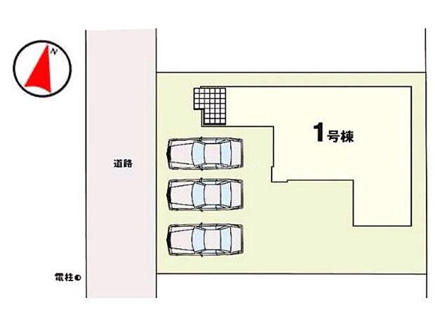 【区画図】 並列駐車3台可能♪