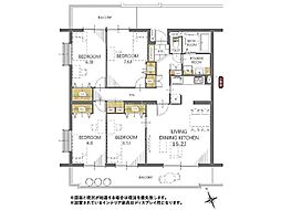 ダイアパレス自治医大3番館 4LDKの間取図画像
