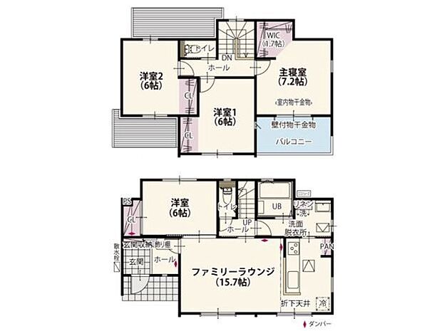 【間取り】6号棟♪角地! ■4LDK・家事の同時並行がスムーズに行える家事動線!家事の時間を短縮できる共働き世帯に優しい間取りです♪